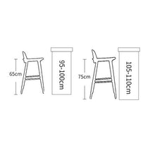 Sgabello da bar Sgabello Alto in Legno massello Sgabello Alto casa Sgabello caffè Sgabello Bianco for la Colazione Moderno (Size : 65cm)