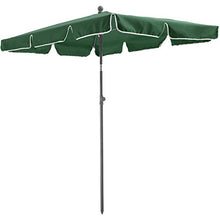 TecTake 800683 - Ombrellone in Alluminio, per Balconi e Terrazzi, Protezione UV 50+, Inclinabile e Regolabile, 200x125x235 cm - Disponibile in Diversi Colori (Verde | No. 403137)