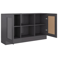 vidaXL Credenza Grigio Lucido 120x30,5x70 cm in Truciolato