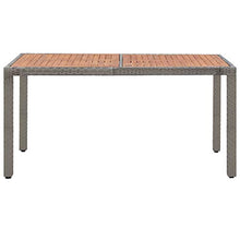 SKM Tavolo da Giardino Grigio 150x90x75 cm in Polyrattan e Acacia