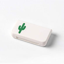 Greenwoodhomer - Scatola porta pillole portatile per medicine, 3 rettifiche per pillole, kit medico, piccolo kit organizer per cactus