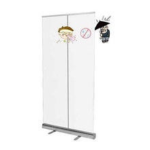 WAWB Schermo divisorio per Protezione da starnuto, Banner Roll up Trasparente, Lega di Alluminio, ristoranti, Parrucchieri, palestre 80 * 200 cm