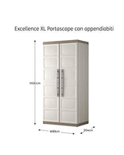 Keter Armadio Excellence XL Portascope con Appendiabiti, Beige, 89 x 54 x 182 Centimetri