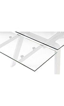 CAMINO A CASA – Tavolo da Pranzo 160 – 240 cm Legno Bianco e Vetro Moon