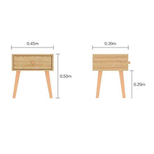 MMWYC Comodino Mobili Camera da Letto Semplice di Legno Solido Log Colore Box portaoggetti Lato Mobile ad Angolo Gabinetto 45 * 39 * 50cm Bella Cabinet Piccolo Comodino