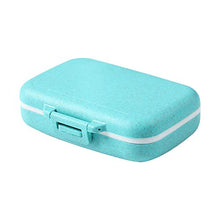 BUBM Portable Pill Organizer 6 Scomparti, Portapillole Tascabile Giornaliero Pillole Contenitore Pillole Organizzatore (Blu)