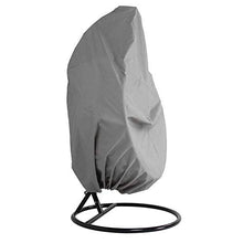 EMVANV - Coprisedia da giardino per sedie a forma di uovo, per sedia a dondolo e uova, con orlo elastico e coulisse, tessuto Oxford impermeabile (grigio)