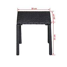 Tidyard Lettini Prendisole con Tavolino in Polyrattan Nero, Sedie a Sdraio da Giardino, Lettino da Esterno, Lettino Prendisole, 199,5 x 65 x 37 cm Bianco Crema