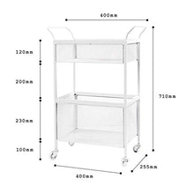 &ripiano di stoccaggio Scaffalature Nordic in ferro battuto con ruote Camera da letto comodino Scaffale Home Living Room Trolley Rack Scaffale di finitura (Color : B)