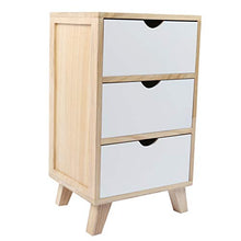 Dsrgwe Comodini Casalingino Comodino con 3 Cassetti Tavolo Notturno Facile Indtallazione per Camera da Letto Indoor
