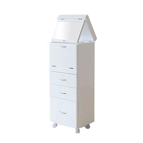 KSW_KKW Governo del cassetto, Chic Credenza Legno Governo di immagazzinaggio, Cassetone scandinavo Stile Nordico con cassetto e Porte Mobili Camera da Letto (Color : White)