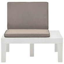 Festnight Sedia a Sdraio da Giardino con Cuscino Poltrona Sedia Sdraio Relax in Plastica 78 x 78 x 70 cm Sedie Esterno Colore Bianca