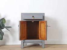 Yajutang Cassettiera cinese comodino in legno massello grigio