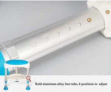 Sgabello da doccia Sgabello da bagno 360 gradi in lega di alluminio rotativa doccia Sgabello Bagno Sgabello regolabile in altezza Bagno sedia Vecchio doccia Sedia con Magazzinaggio e antiscivolo Mat s