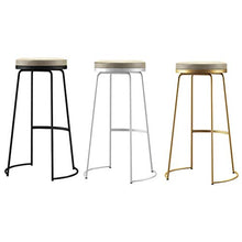 YS Sedia Sgabello da Bar Sedile da Bar, Moderno Semplice con Cuscino in Pelle Sintetica Nordic Home Pub Tempo Libero Sala da Pranzo Ferro Art,D'Oro,45 cm