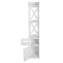 Ausla - Armadietto da bagno a pavimento, colore: bianco, impermeabile, 120 x 22 x 22,5 cm