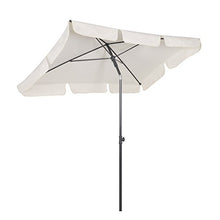Sekey® 200x125cm Parasole Ombrellone Balcone Esterno da Giardino Protezione UV 50+ Crema Rettangolo