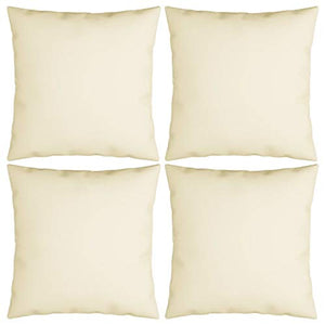 Buyounger Cuscini Decorativi 4 pz Crema 60x60 cm in Tessuto