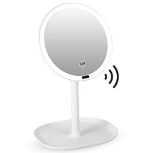Haofy Specchio per il trucco Specchio per il trucco con luci, ingrandimento 10X, specchio per il trucco illuminato, doppia alimentazione, specchio per il trucco LED portatile
