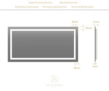 FORAM Personalizza Controluce specchio per bagno con luce LED - 100x70cm - su Misura - moderno specchi con illuminazione, retroilluminato L15
