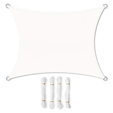 SONGMICS 4 x 6 m Tenda Parasole Vela Ombreggiante, Resistente all'Acqua Fino ad Almeno 1000 mm, Protettiva del Sole, Giardino Cortile Terrazza Campeggio, Poliestere Antistrappo, Beige GSH46IVV2