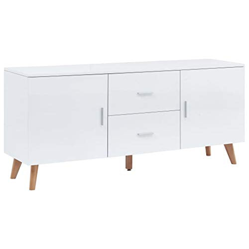 SKM Credenza Bianca 160x40x70 cm in MDF