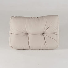 Edenjardi Cuscino con schienale piccolo per pallet, dimensioni: 40 x 60 x 16 cm, colore: beige, idrorepellente.