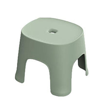 Huachaoxiang Sgabello di plastica da Bagno per la casa, Sgabello Quadrato Ispessito Bambino Adulto Sgabello Basso, Panca Antiscivolo,Verde