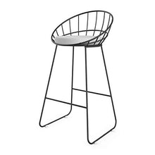 TXX Sgabello Alto da Bar in Metallo Imbottito in Spugna per la Colazione,Nero × 2,65 cm