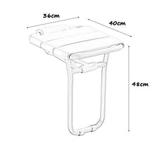 CLJ-LJ Pieghevole Parete Sgabelli Doccia, Anziani/disabili Anti-Slip Doccia Sedile Sgabello con i Piedini Sgabello in Bianco Bagno Sgabello, Bagno