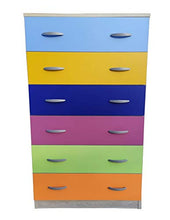 Cassettiera in legno nobilitato con maniglie per camera da letto soggiorno (Multicolor)