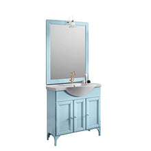 Bagno Italia Mobile Arredo Bagno Lilium da 85 cm con lavabo in ceramica decapè in 3 colori avorio, verde, celeste Mobili I