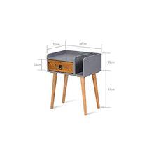 H-Comodini Camera Tavolino Laterale Comodino Nordic Legno Solido da Letto Comodino Piccolo Gabinetto Bagagli Comodino Governo di Immagazzinaggio (Size : Left)