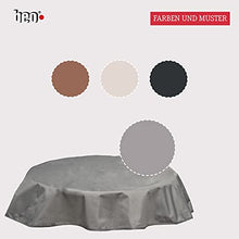beo tovaglie Impermeabile da Esterni, Rotondo, Diametro 120 cm, Grigio Chiaro