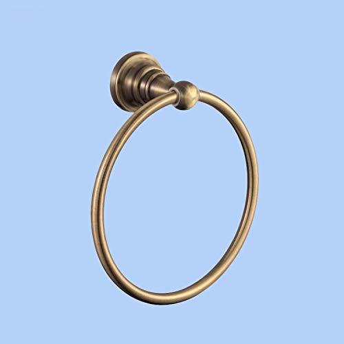MBYW Portasciugamani Moderno Minimalista Portasciugamani Elegante per Il Bagno di Moda Porta Asciugamano Vintage in Rame Pieno, portasciugamani Appeso, Anello Asciugamano Verde Bronzo in Oro Rosa
