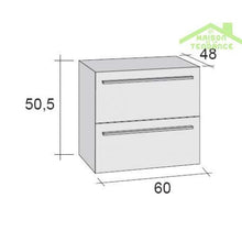 Sotto-lavabo RIHO BOLOGNA in legno laccato satinato opaco, 60 x 48 x 50,5 cm