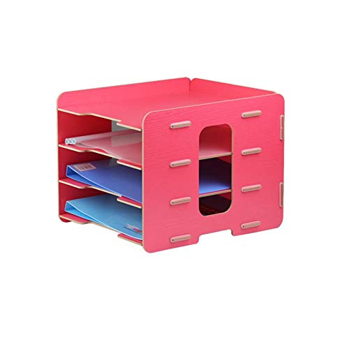 Schedario Classificatore Verticale Schedario, Classificatore Da Tavolo In Legno, 4 Strati Di Articoli Per Ufficio Creativi, Cartella Della Scatola Di Immagazzinaggio Di Libri A Più Strati, Per Uso Uff