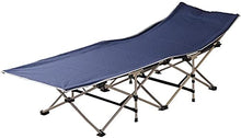 Royal Blue Pieghevole Letto Assomentazione Singolo Letto Pianta Pigri Lazy Camp Camp Bed Office Pranzo Pranzo Artifatto con Cuscino in Cotone in Pelle Scamosciata Rimovibile Head A