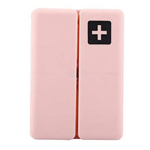 Oumefar Portapillole Magnetico Pieghevole per portapillole settimanale a Vite Organizer Settimanale per Pillole (Pink)