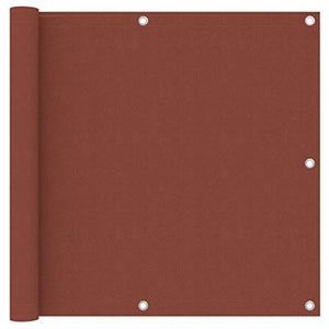 vidaXL Paravento da Balcone Terracotta 90x300 cm Tessuto Oxford