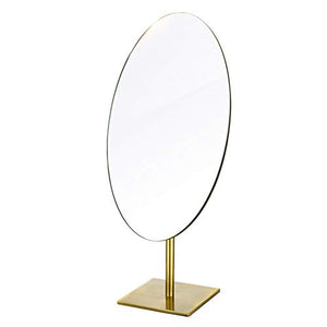 specchio trucco,specchio trucco,Specchio da tavolo in bronzo in stile nordico, specchio rotante in bronzo a 360 gradi