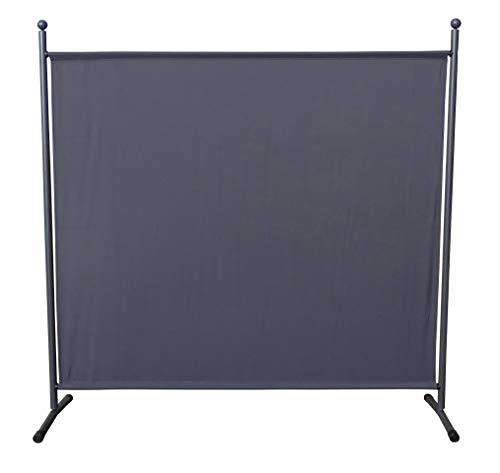 QUICK STAR Paravento da Giardino 180 x 178 cm Divisorio in Tessuto Balcone Protezione della Privacy Grigio
