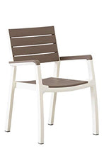 Keter - Poltrona da giardino Harmony con braccioli, colore beige/talpa