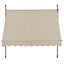 pro.tec] Tenda da Sole avvolgibile a Barra Quadra con Gambe - 250 x 120 x 200-300 cm - Parasole - Color Sabbia