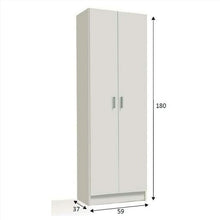 Esidra Armadio Guardaroba per cameretta, 2 Ante, Azzurro, 90 x 200 x 52 cm