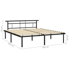 vidaXL Giroletto Nero in Metallo 200x200 cm
