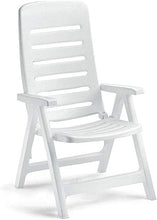 Ideapiu Poltrona in Resina Bianca, POLTRONE Pieghevoli da Esterno, Poltrona in PLASTICA Regolabile, Poltrona con BRACCIOLI QUINTILLA