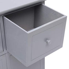 Tidyard Armadietto Grigio 60x30x75 cm in Legno di Paulownia