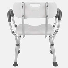 LXLAMP Sgabello Appollaiato con Braccioli Neri E Braccioli A Forma di U/Doccia/Sgabello/può Sostenere Fino A 150 kg/Bianco Sgabello per Bagno Sgabello Contenitore Bagno