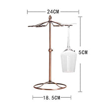 Wine Rack, Wine Rack metallo registrabile supporto di vetro di vino il basamento di vetro di vino rack Organizzatore 6 agganciano Freestanding tavolo Calici Rack Hanger Air Drying System Visualizzazio